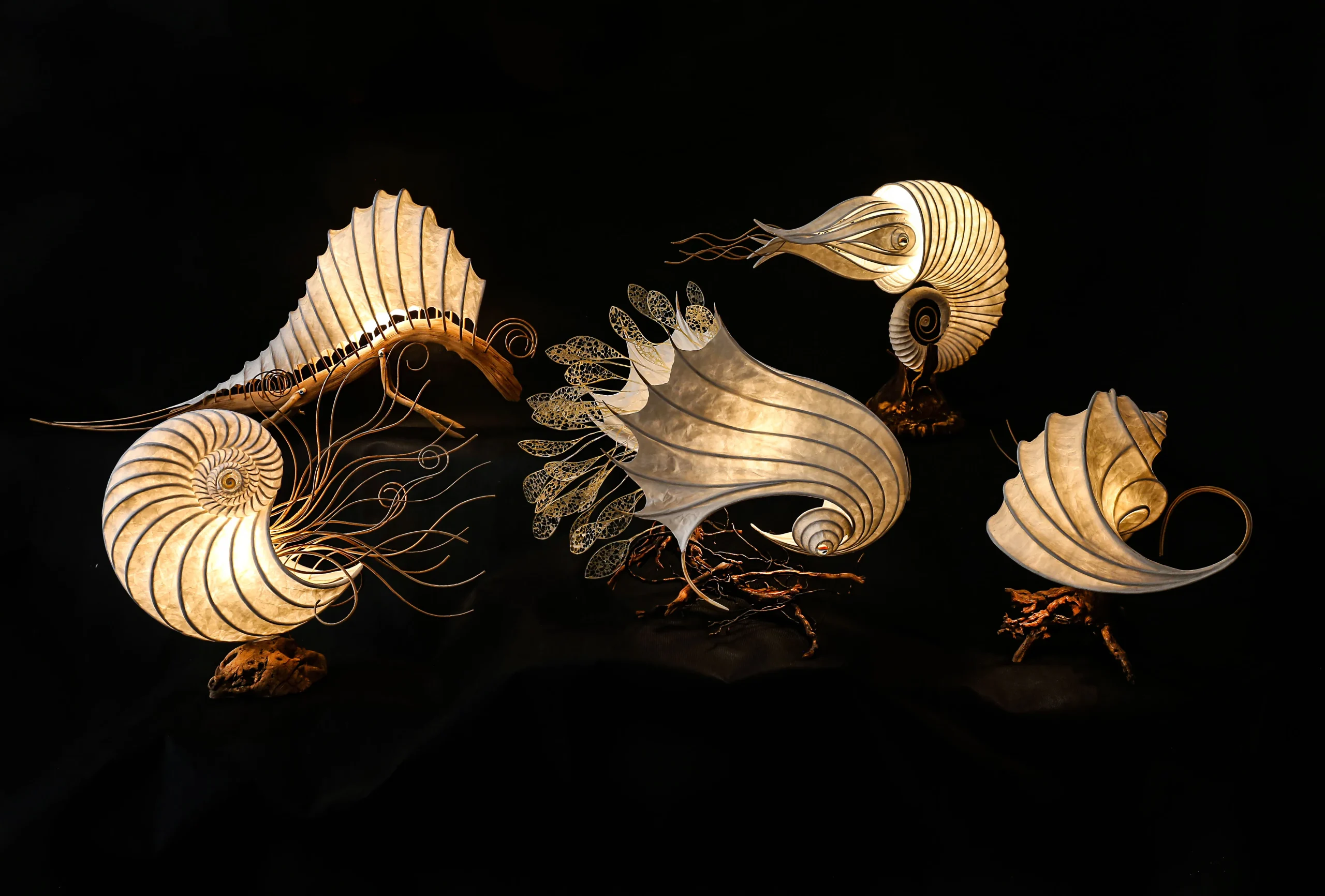 wooden art lighting