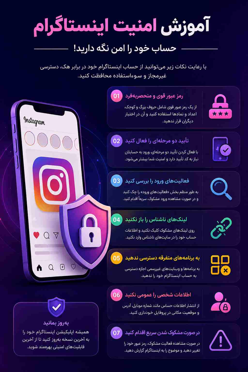 آموزش افزایش امنیت پیج اینستاگرام