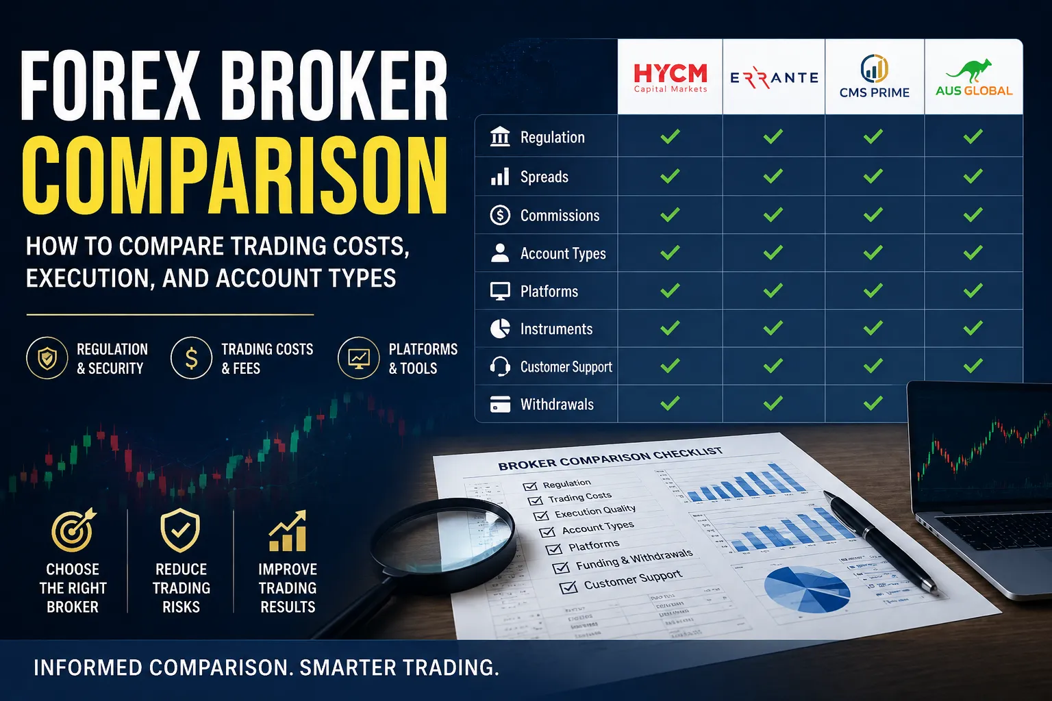 Forex Broker Comparison: How to Compare Trading Costs, Execution, and Account Types